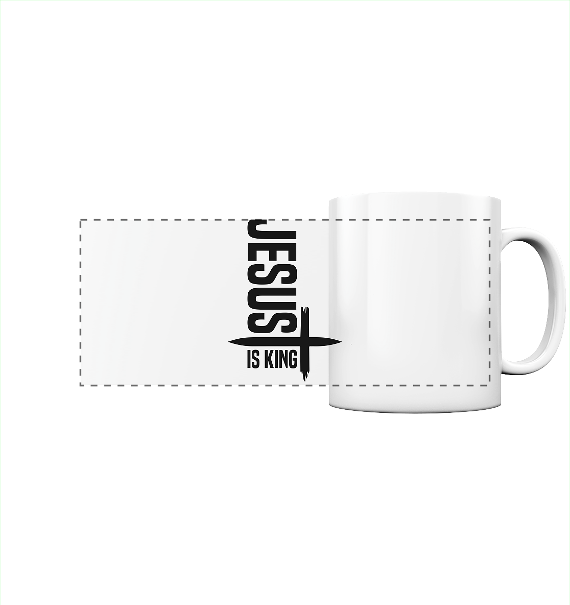 Jesus is King | Ein Statement des Glaubens - Panorama Tasse