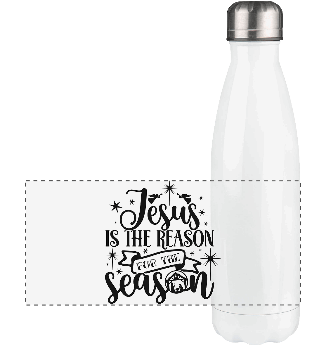 Jesus – Der Grund für die Weihnachtszeit II - Panorama Thermoflasche 500ml