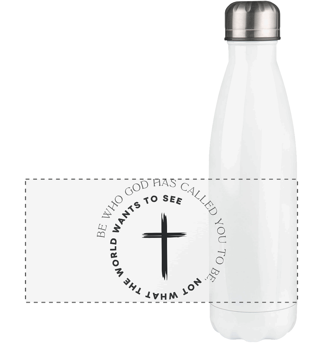 Be Who God Called You To Be – Cross Statement Design - Panorama Thermoflasche 500ml