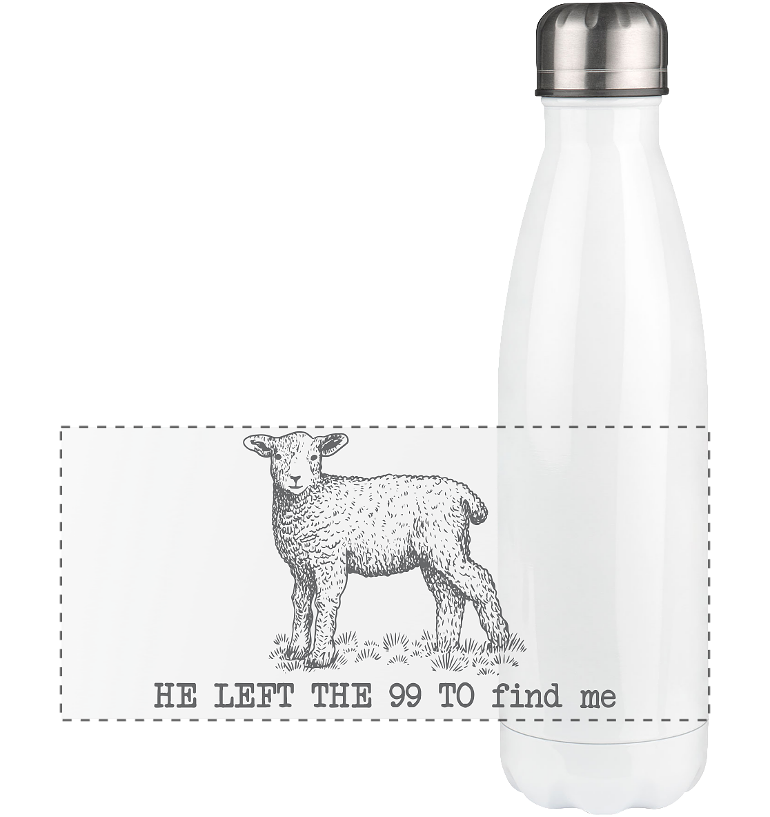 He Left the 99 to Find Me - Panorama Thermoflasche 500ml