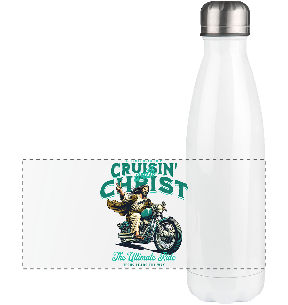 Eternal Road Trip – Cruisin' with Christ - Panorama Thermoflasche 500ml