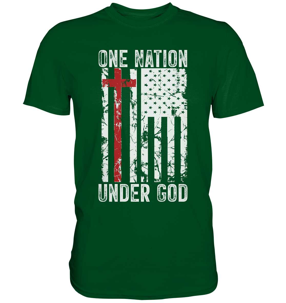 One Nation Under God - Premium Shirt - GfoitMa - Bottle Green / XS