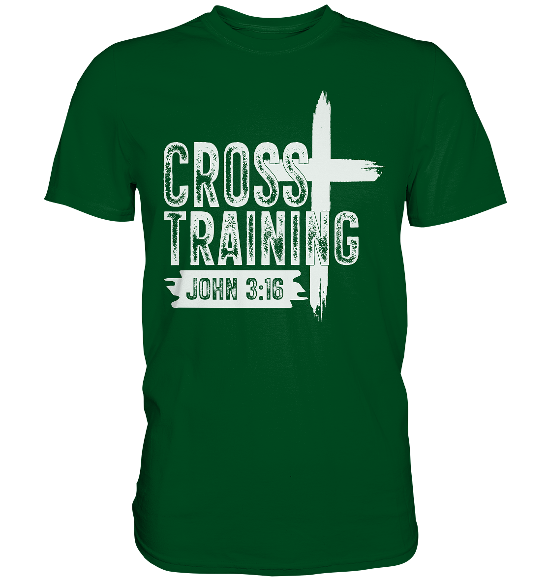 Cross Training - John 3:16 - Premium Shirt - GfoitMa - Bottle Green / XS
