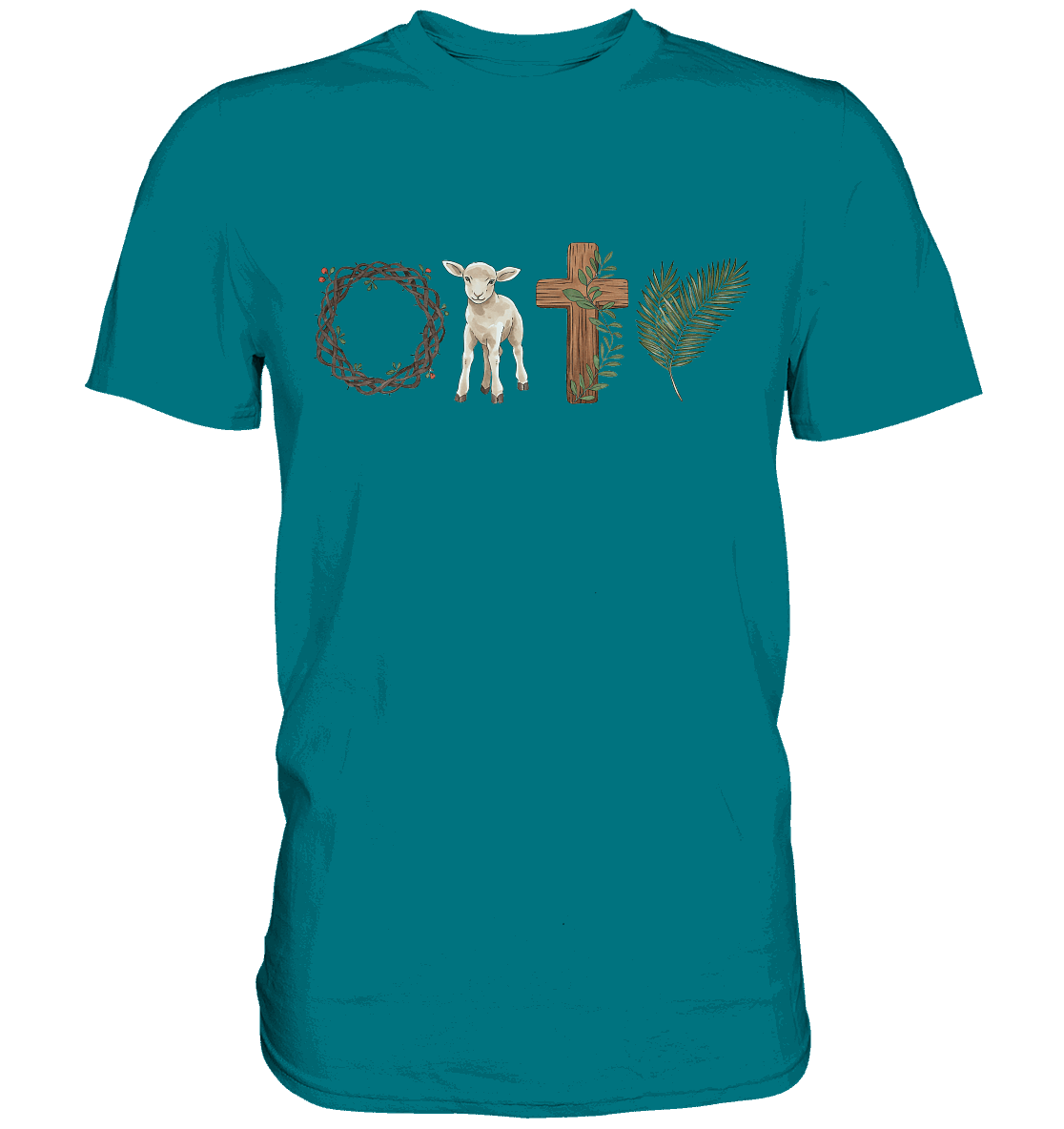 Victory of the Cross – Easter Redemption - Premium Shirt - GfoitMa - Diva Blue / XS