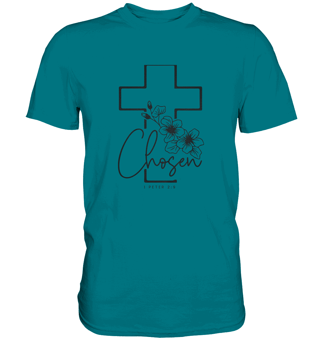 Chosen - 1. Petrus 2:9 - Premium Shirt - GfoitMa - Diva Blue / S