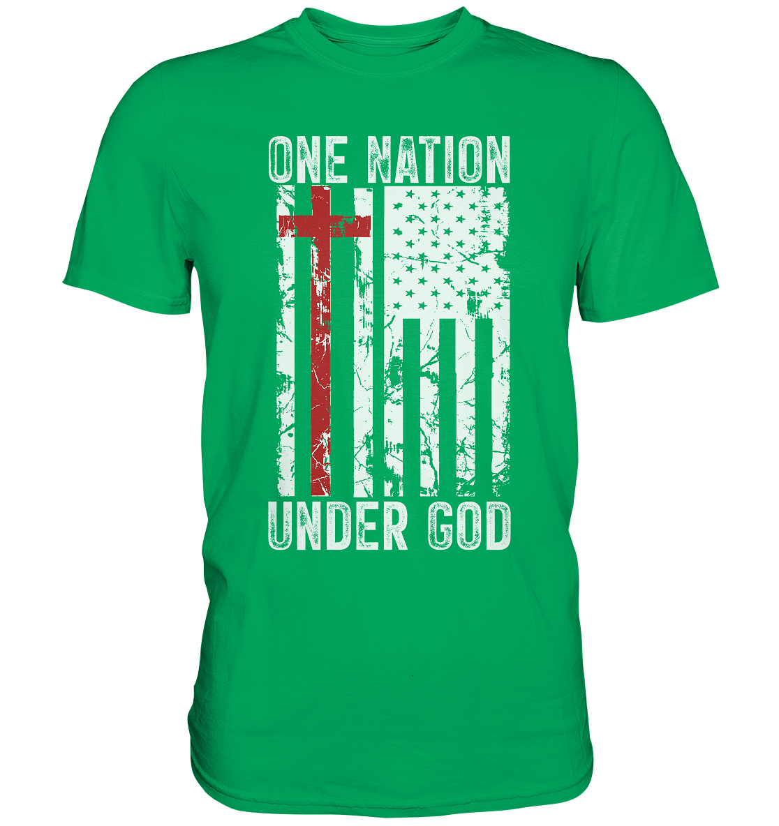 One Nation Under God - Premium Shirt - GfoitMa - Kelly Green / XS