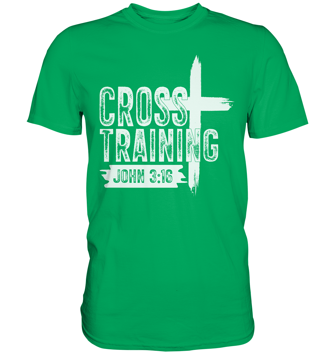 Cross Training - John 3:16 - Premium Shirt - GfoitMa - Kelly Green / XS
