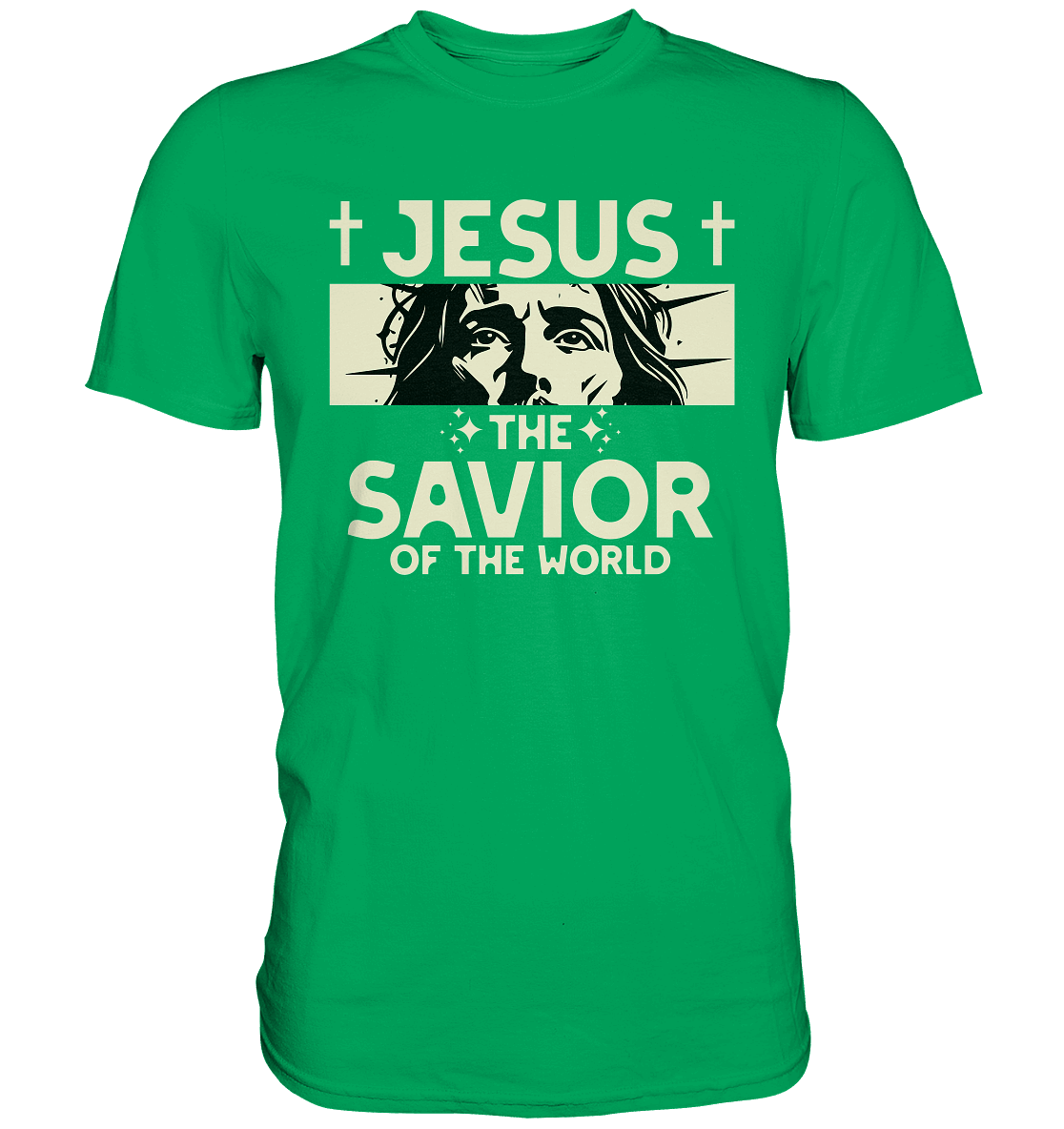 Jesus – The Savior of the World - Premium Shirt - GfoitMa - Kelly Green / XS