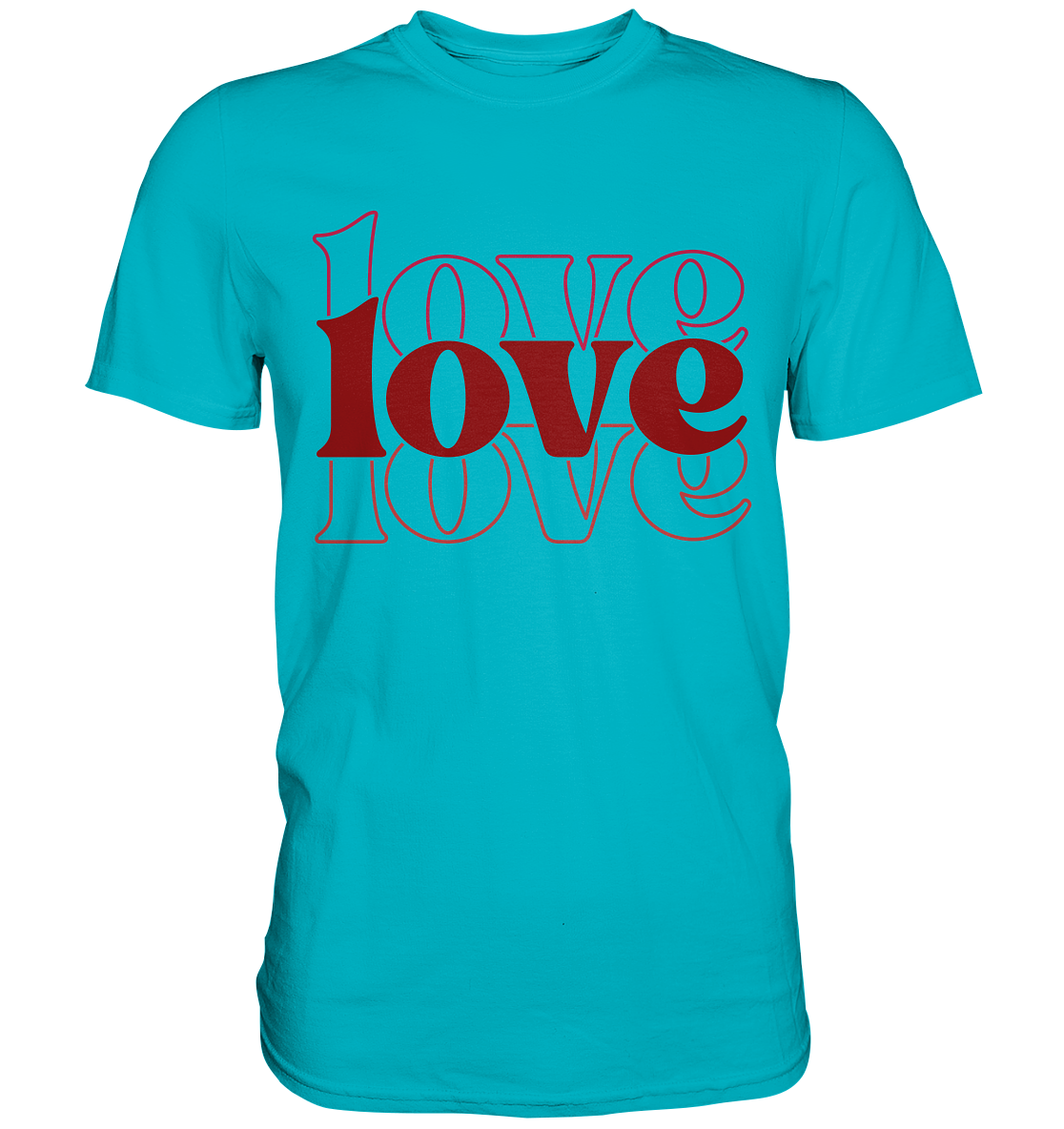 Love – Die größte Kraft - Premium Shirt - GfoitMa - Swimming Pool / XS