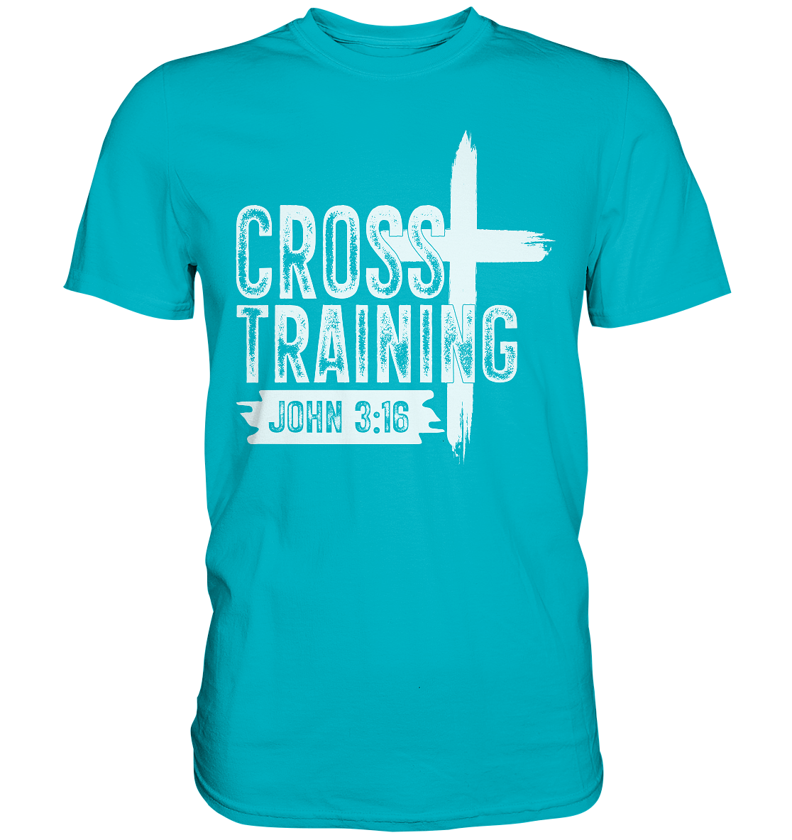 Cross Training - John 3:16 - Premium Shirt - GfoitMa - Swimming Pool / XS