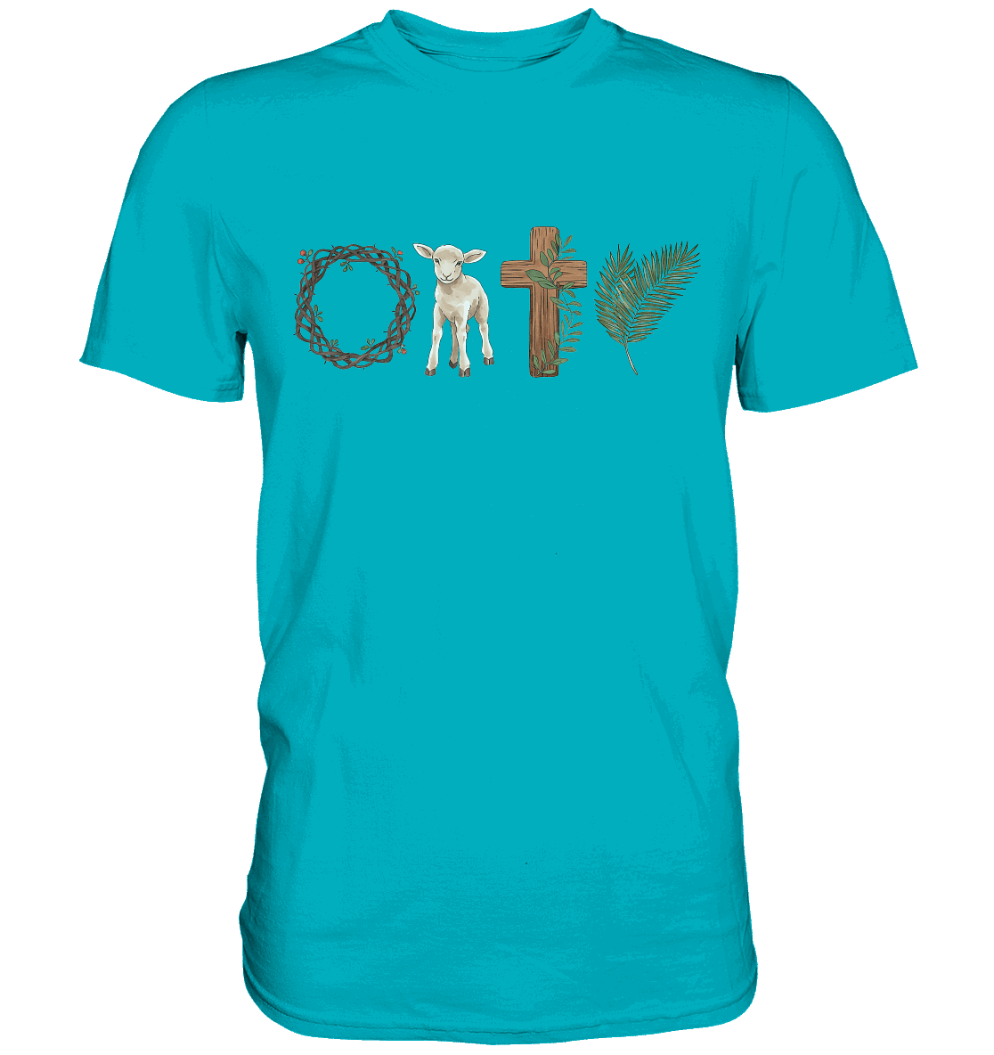 Victory of the Cross – Easter Redemption - Premium Shirt - GfoitMa - Swimming Pool / XS