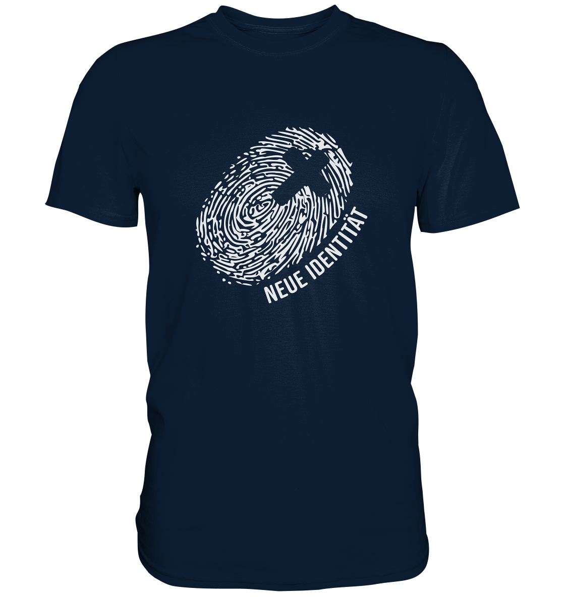 Meine neue Identität in Jesus Christus - Premium Shirt - GfoitMa - Navy / S