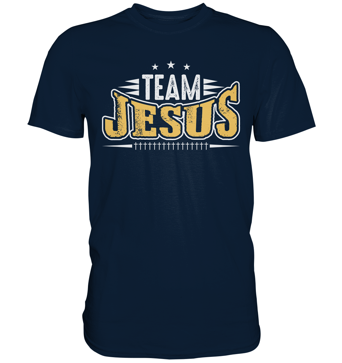Team Jesus - Gemeinsam im Glauben - Premium Shirt - GfoitMa - Navy / XS