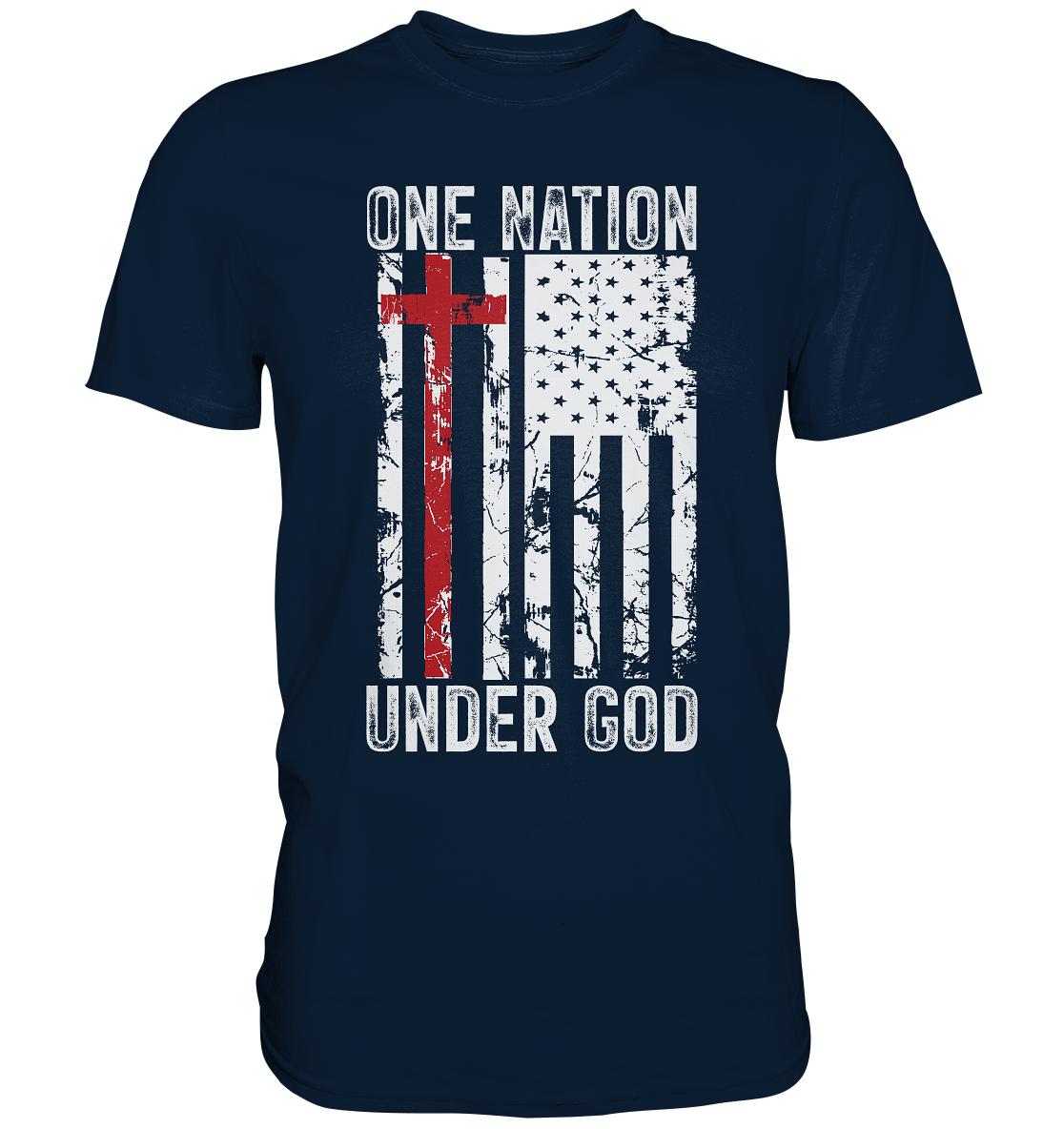 One Nation Under God - Premium Shirt - GfoitMa - Navy / XS