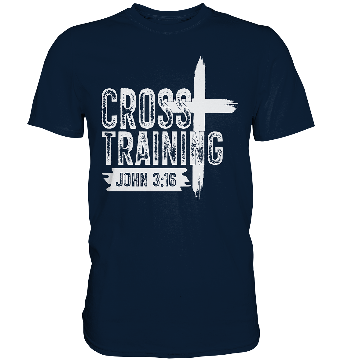 Cross Training - John 3:16 - Premium Shirt - GfoitMa - Navy / XS