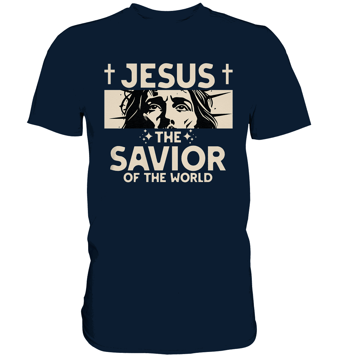 Jesus – The Savior of the World - Premium Shirt - GfoitMa - Navy / XS