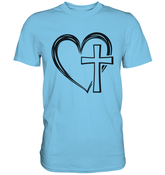 Herz & Kreuz Design - Premium Shirt - GfoitMa - Sky Blue / S