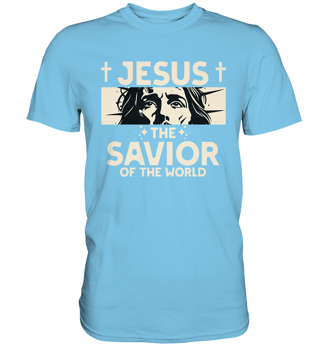 Jesus – The Savior of the World - Premium Shirt - GfoitMa - Sky Blue / XS