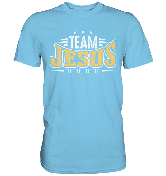 Team Jesus - Gemeinsam im Glauben - Premium Shirt - GfoitMa - Sky Blue / XS