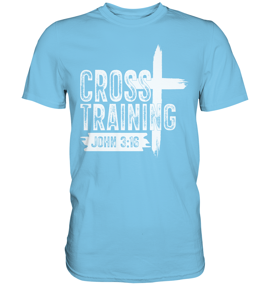 Cross Training - John 3:16 - Premium Shirt - GfoitMa - Sky Blue / XS