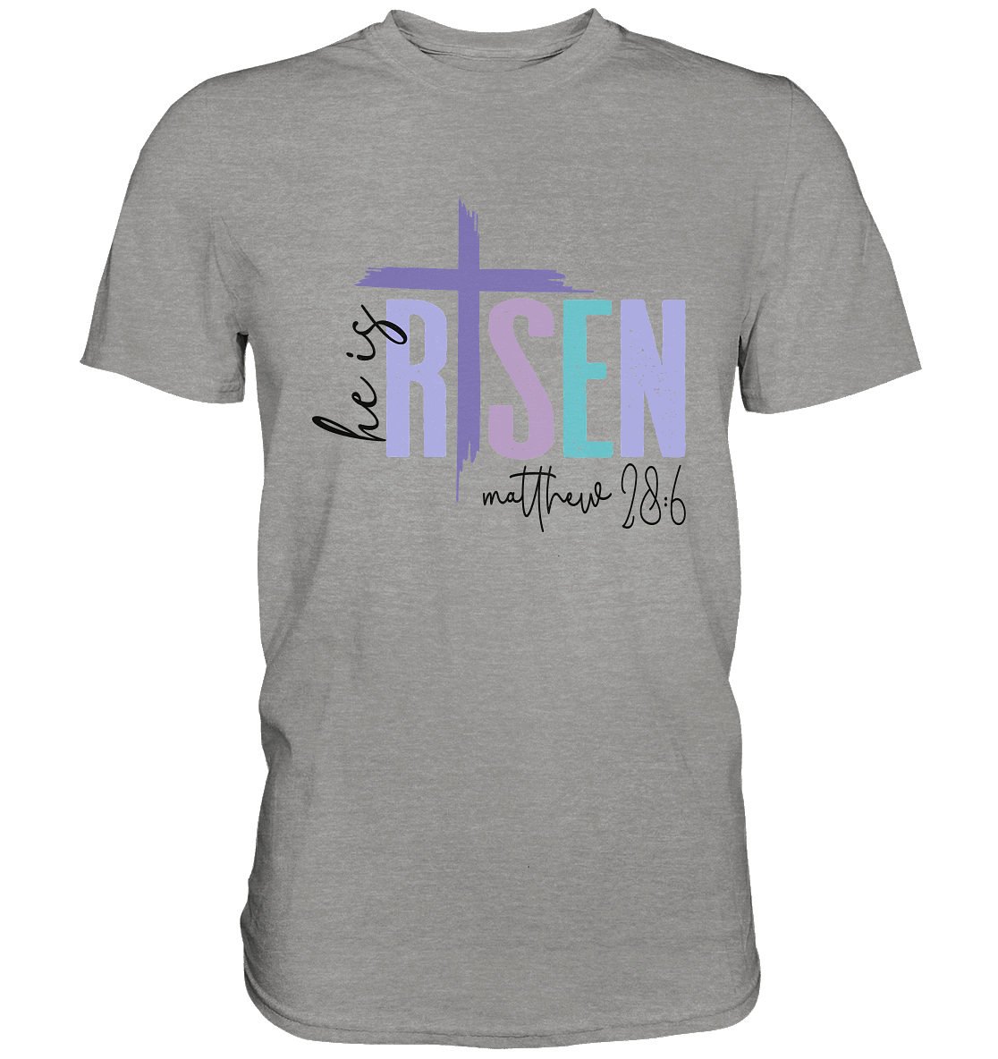 He Is Risen – Die Hoffnung lebt! - Premium Shirt - GfoitMa - Sports Grey (meliert) / XS