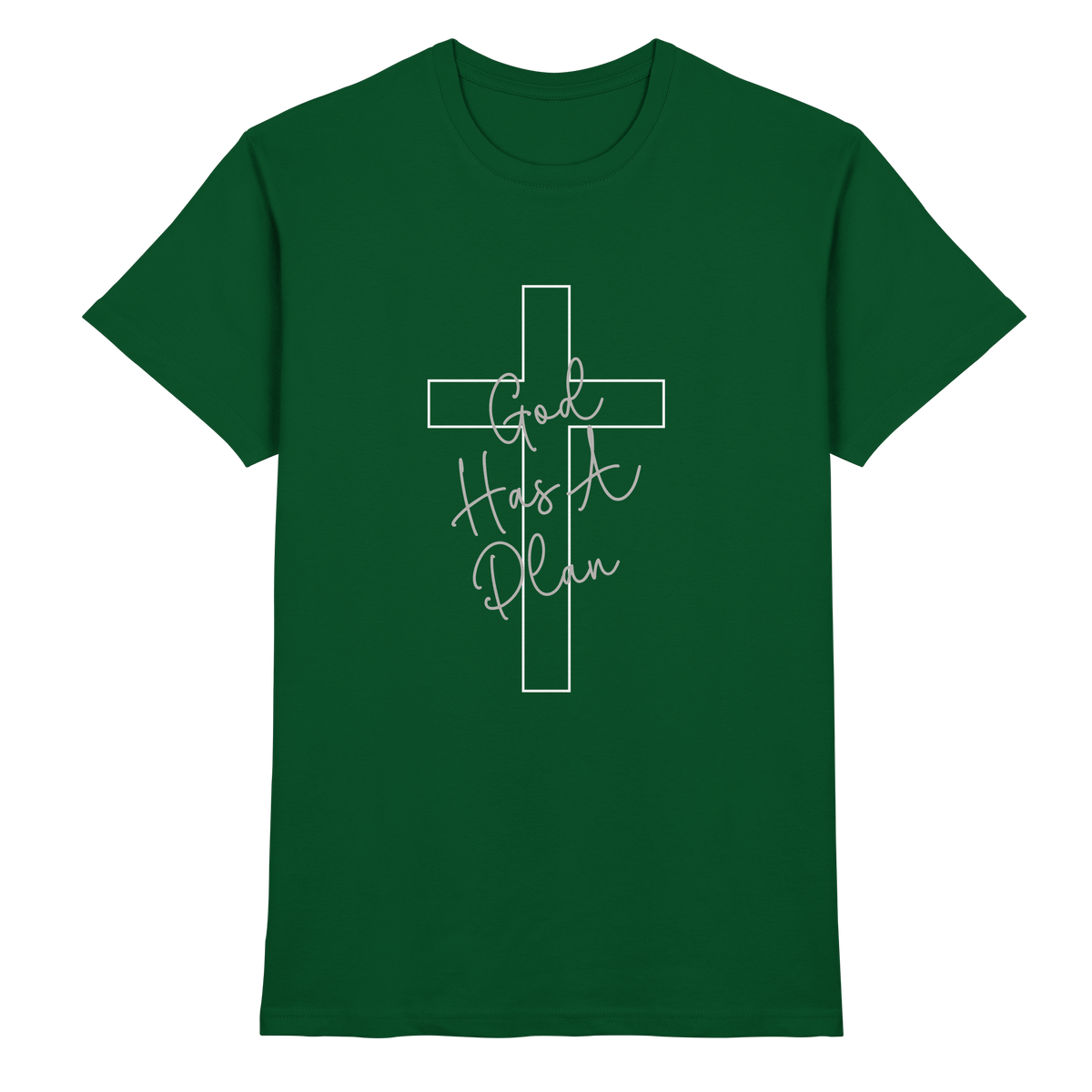 Jeremiah 29:11 – God Has a Plan | Christliches Design - Premium Shirt - GfoitMa - Bottle Green / XS