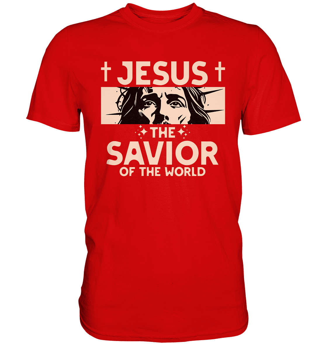 Jesus – The Savior of the World - Premium Shirt - GfoitMa - Red / XS