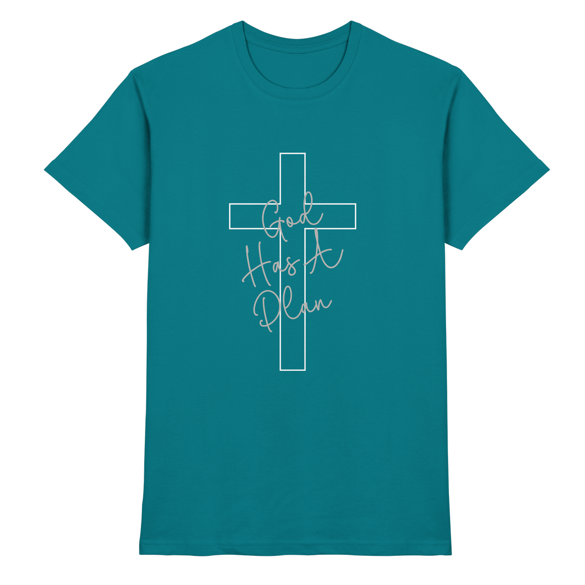 Jeremiah 29:11 – God Has a Plan | Christliches Design - Premium Shirt - GfoitMa - Diva Blue / XS