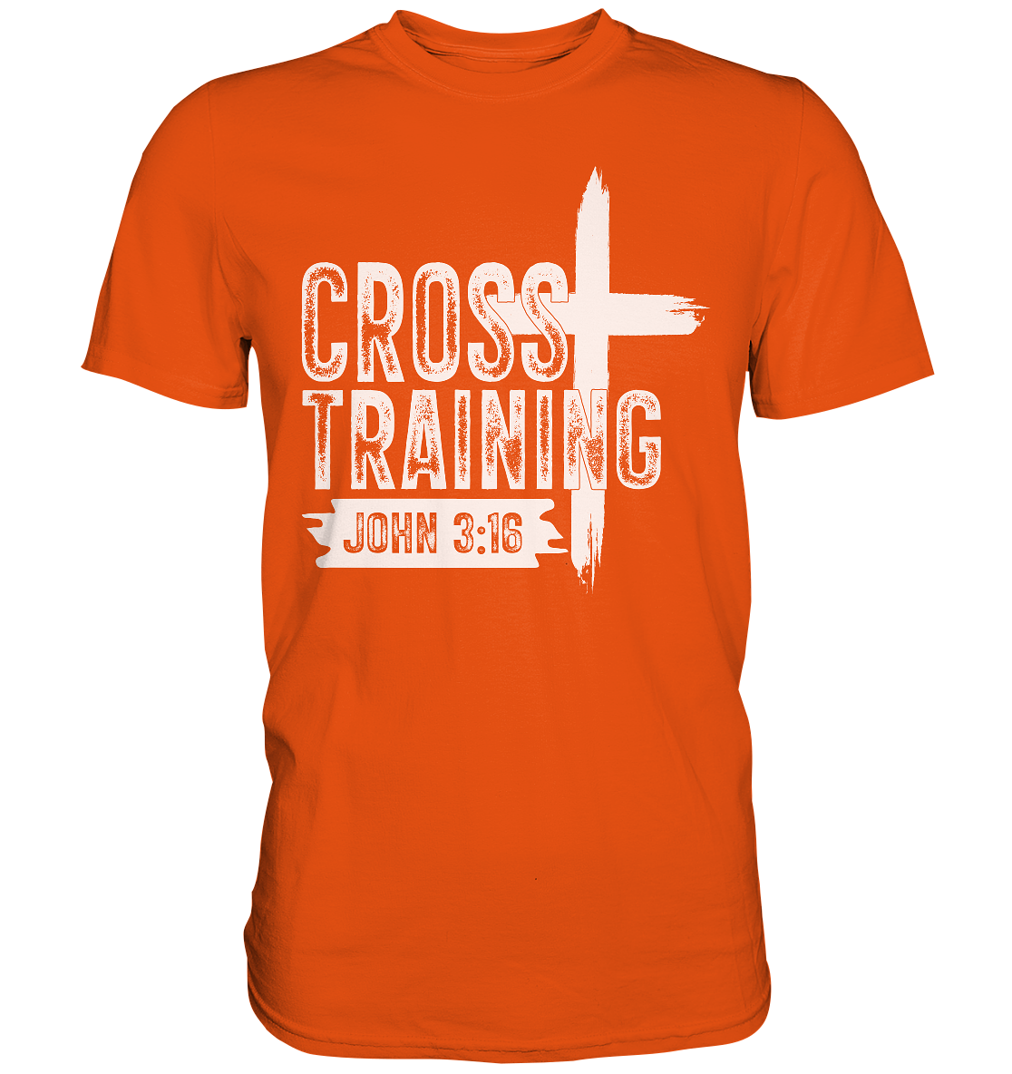 Cross Training - John 3:16 - Premium Shirt - GfoitMa - Orange / XS
