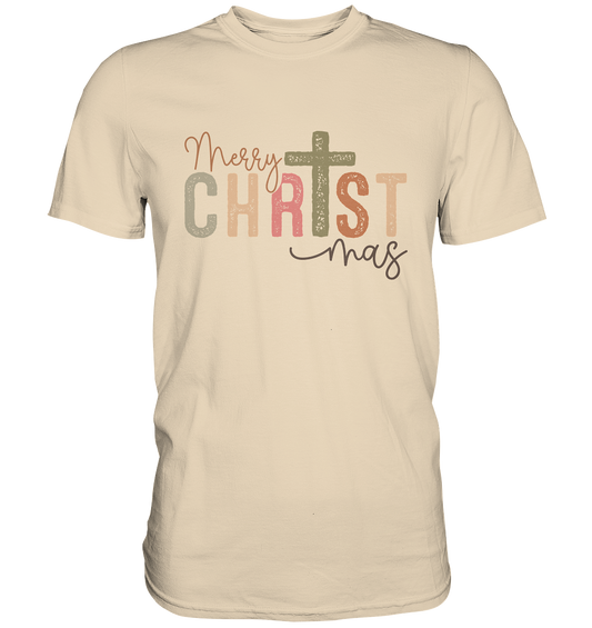 Merry CHRISTmas – Christ in the Center - Premium Shirt
