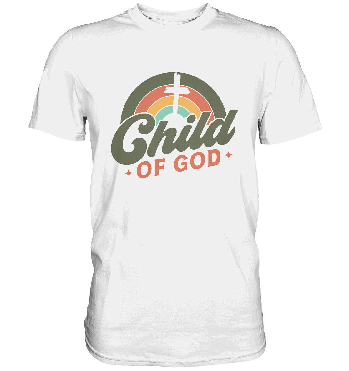 "Kind Gottes" im Retro-Look - Premium Shirt - GfoitMa - White / S