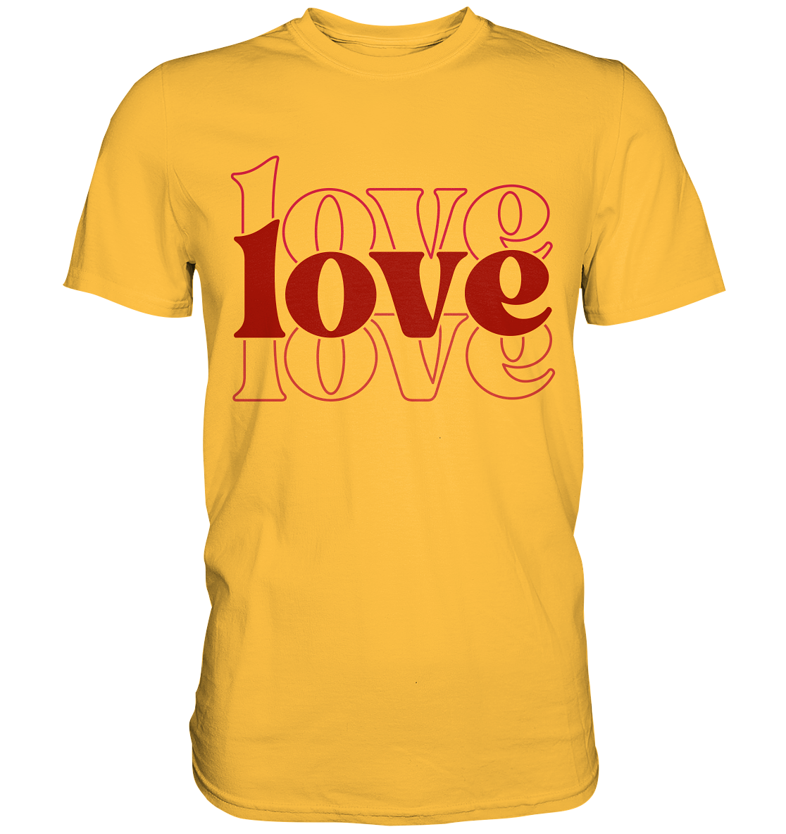 Love – Die größte Kraft - Premium Shirt - GfoitMa - Gold / XS