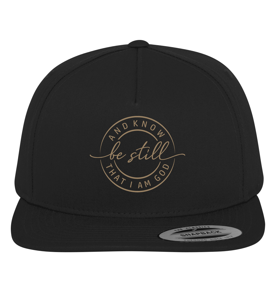 Sei still – und erkenne, dass ich Gott bin - Premium Snapback - GfoitMa - Black / Green / One Size