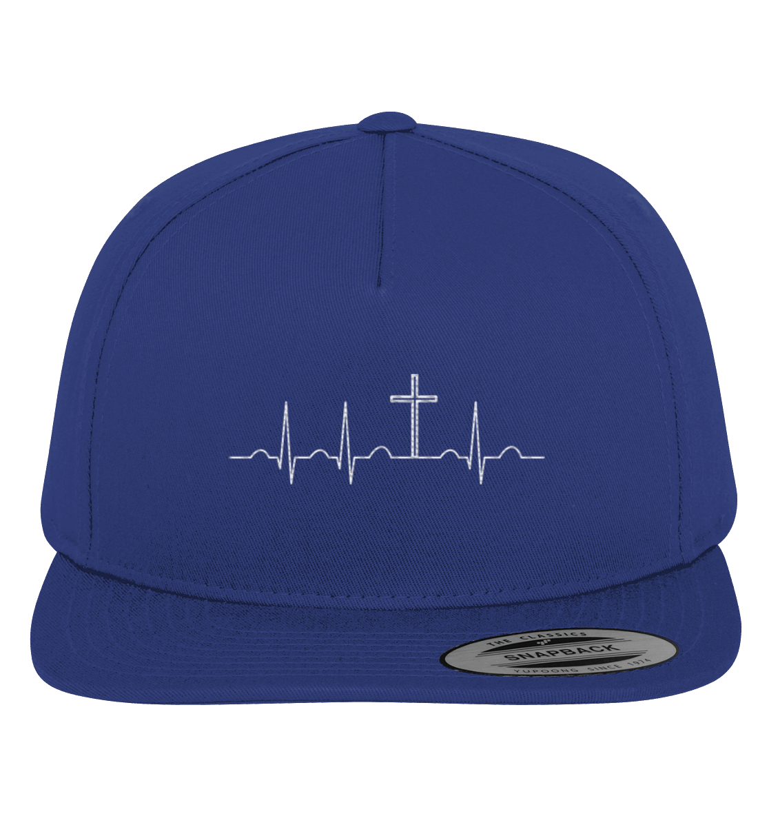 Herzschlag für Jesus (Weiß) - Stick - Premium Snapback