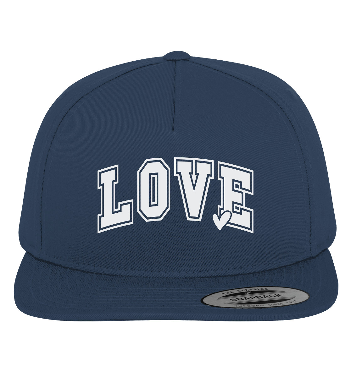 "Love" – das Design, das Herzen spricht! - Premium Snapback - GfoitMa - Navy / Green / One Size