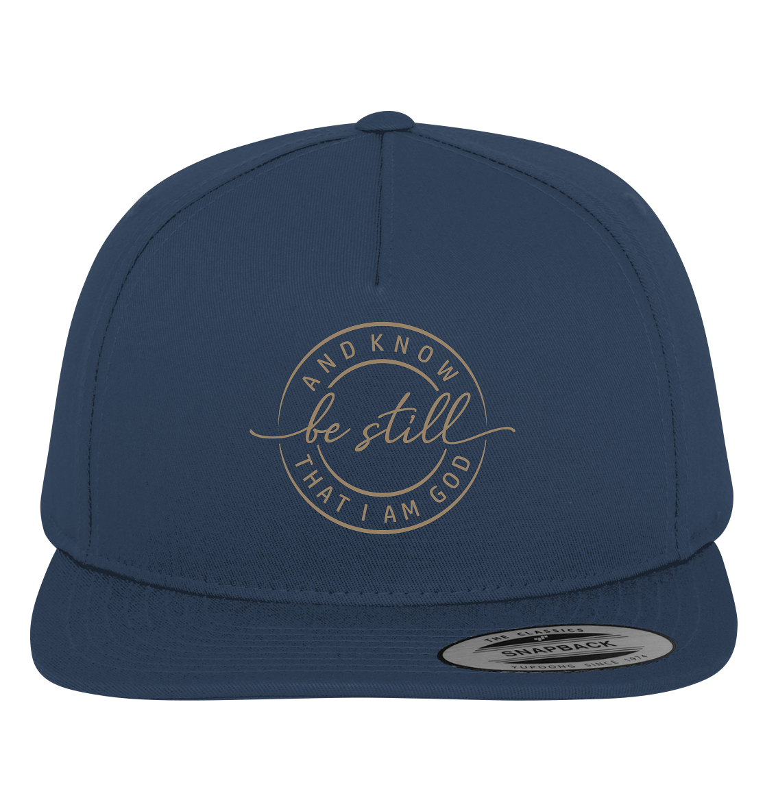 Sei still – und erkenne, dass ich Gott bin - Premium Snapback - GfoitMa - Navy / Green / One Size