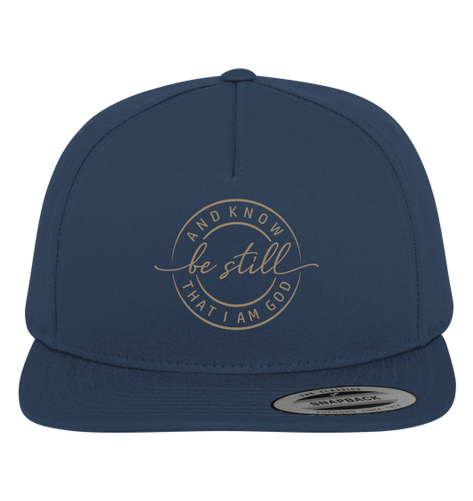 Sei still – und erkenne, dass ich Gott bin - Premium Snapback - GfoitMa - Navy / Green / One Size