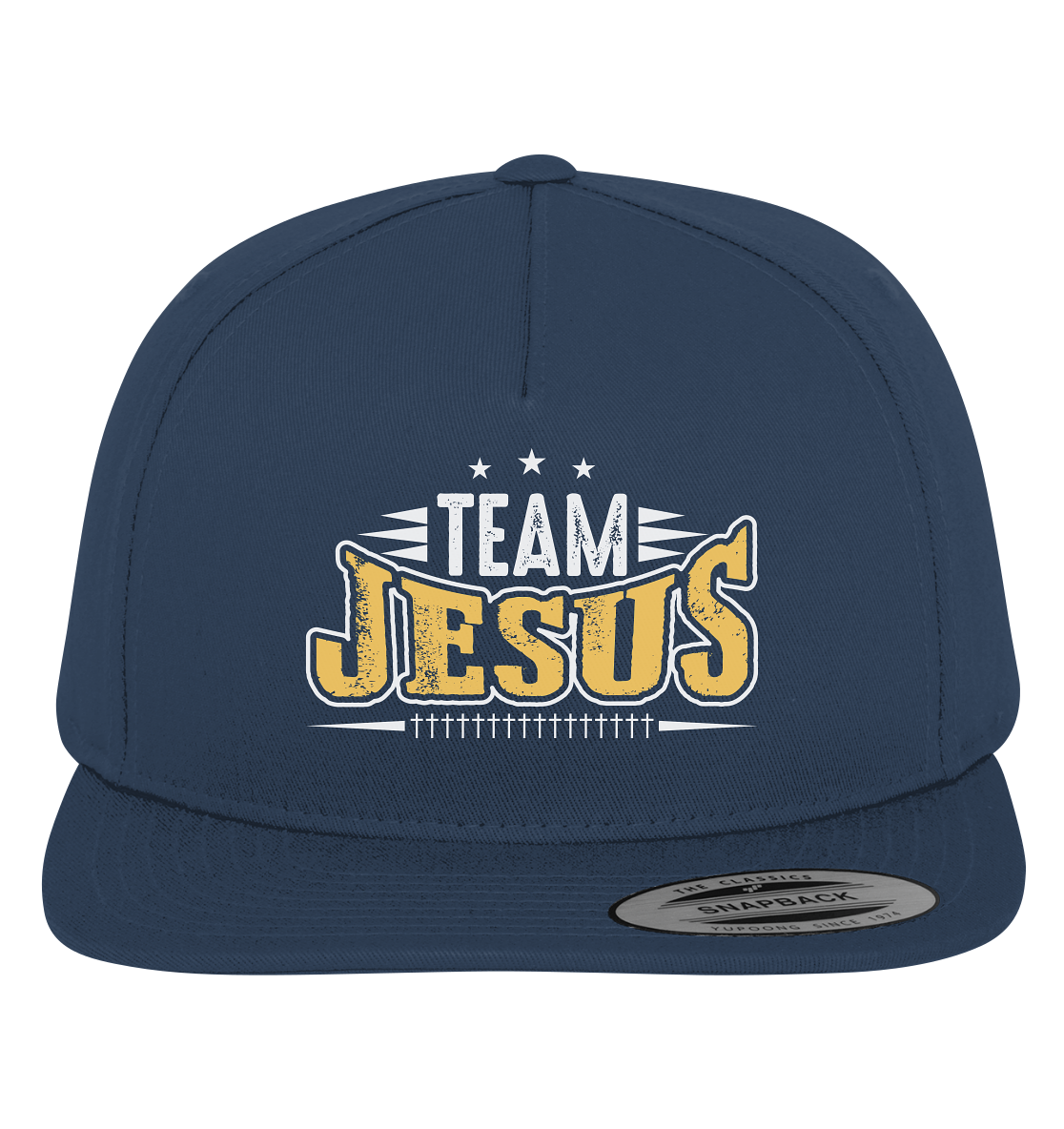 Team Jesus - Gemeinsam im Glauben - Premium Snapback - GfoitMa - Navy / Green / One Size