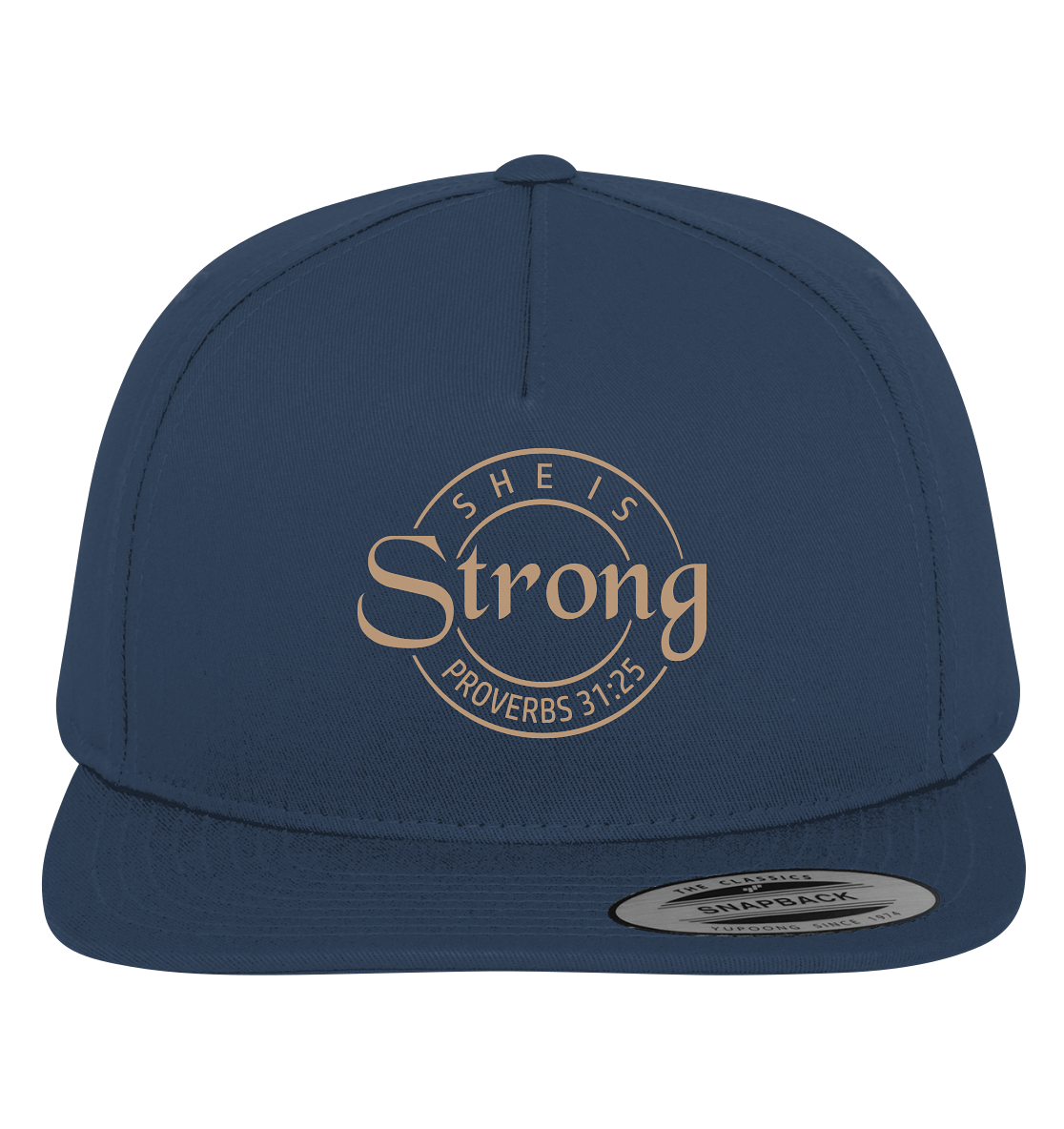 Sie ist stark - Sprüche 31,25 - Premium Snapback - GfoitMa - Navy / Green / One Size