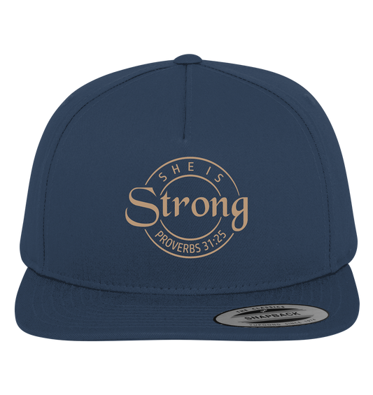 Sie ist stark - Sprüche 31,25 - Premium Snapback - GfoitMa - Navy / Green / One Size