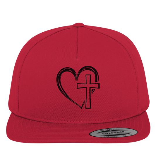 Heart & Cross Design - Premium Snapback