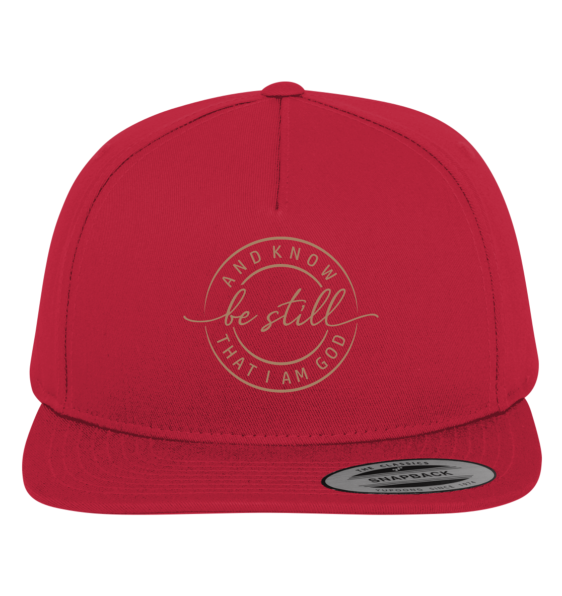 Sei still – und erkenne, dass ich Gott bin - Premium Snapback - GfoitMa - Red / Green / One Size