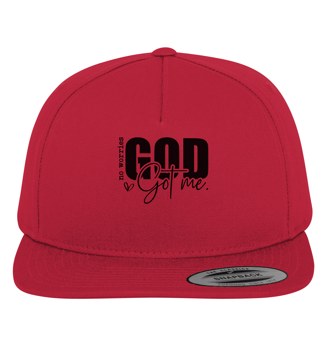 Keine Sorgen, Gott hält mich fest - Premium Snapback - GfoitMa - Red / Green / One Size