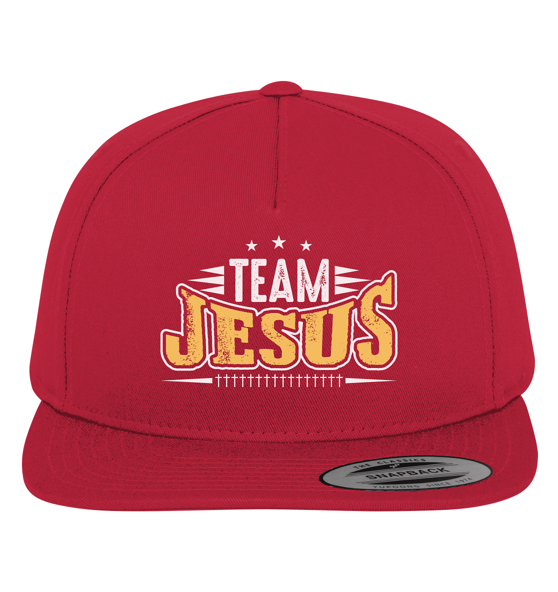 Team Jesus - Gemeinsam im Glauben - Premium Snapback - GfoitMa - Red / Green / One Size