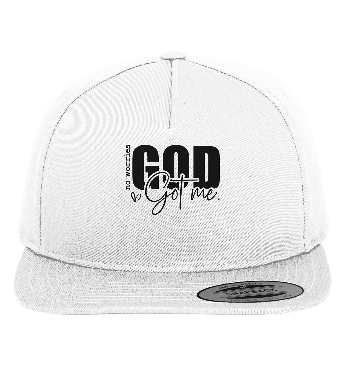 Keine Sorgen, Gott hält mich fest - Premium Snapback - GfoitMa - White / Green / One Size