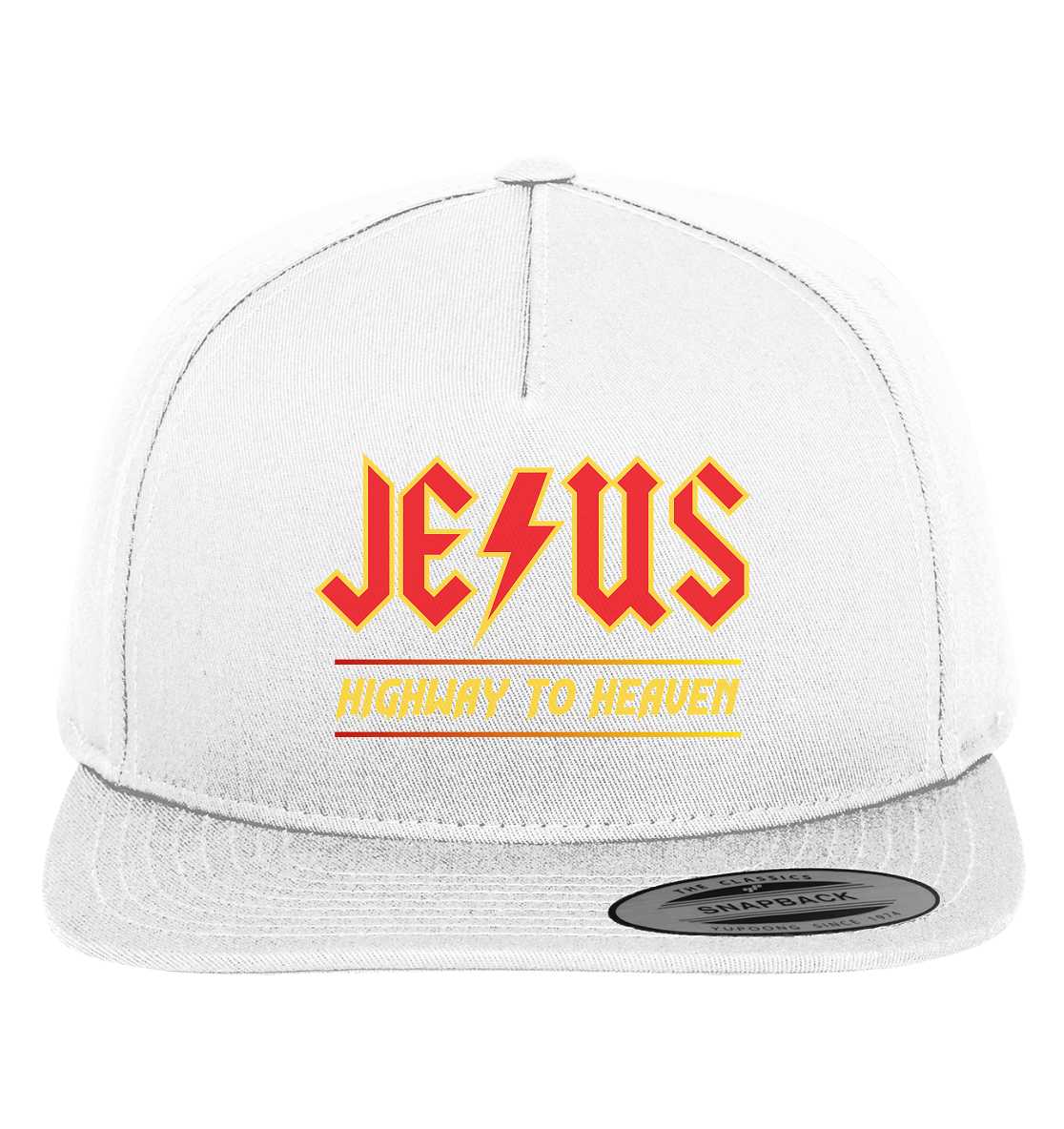 Jesus - Highway to Heaven - Premium Snapback - GfoitMa - White / Green / One Size