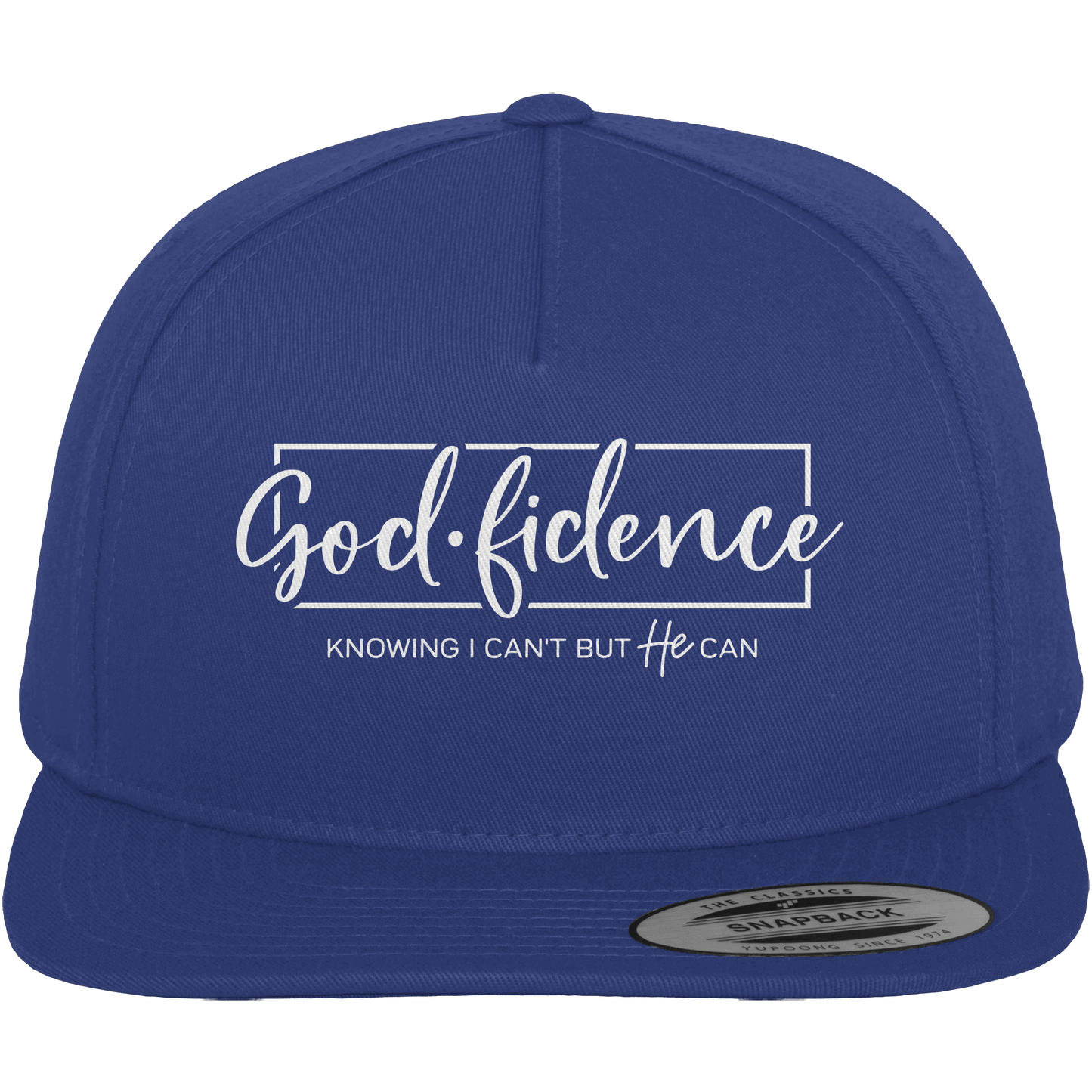 God.fidence – Knowing I can’t but He can | Christliche Kleidung - Premium Snapback
