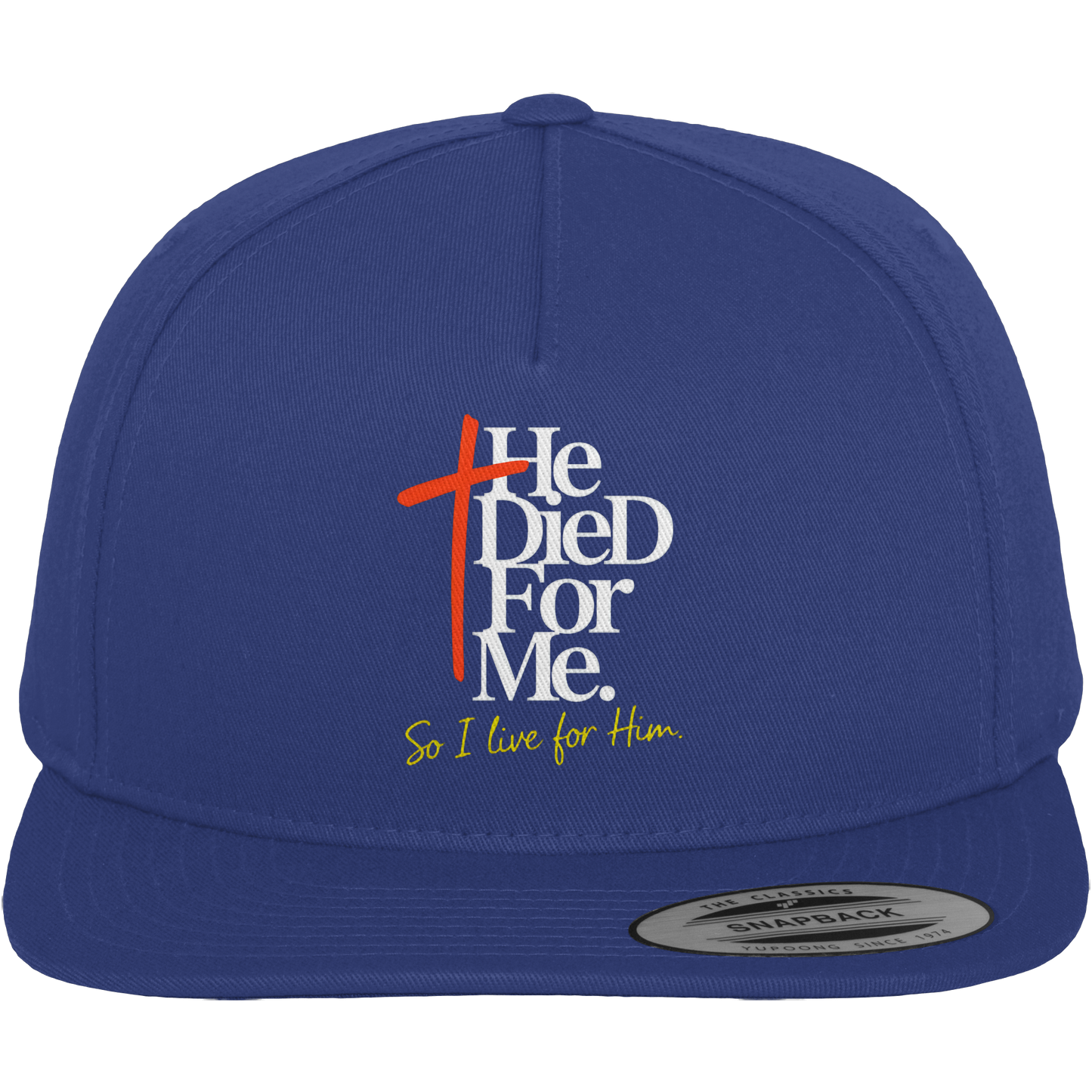 He Died for Me – Christliches Design mit Statement - Premium Snapback