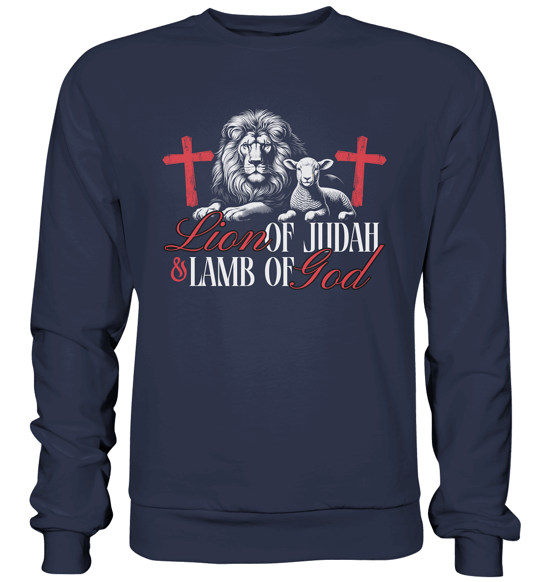 Lion of Judah & Lamb of God – Die zwei Seiten von Jesus - Premium Sweatshirt