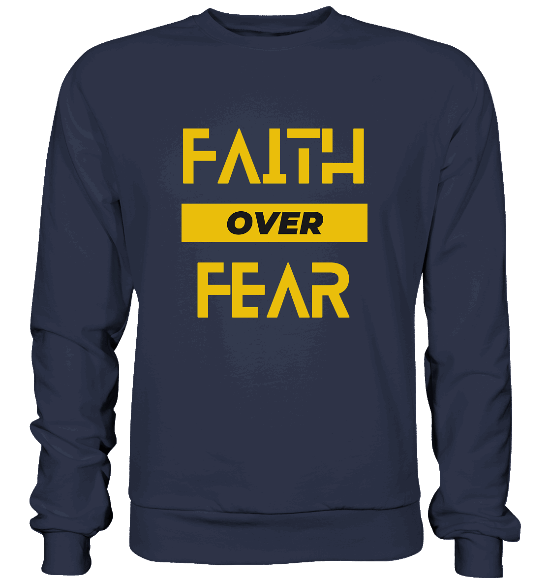 Glaube über Angst - Premium Sweatshirt - GfoitMa - Deep Navy / S